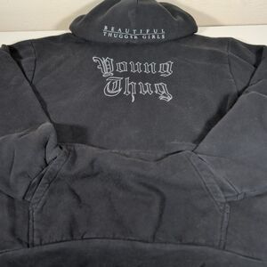 H&M Young Thug "Beautiful Thugger Girls" black pullover hoodie